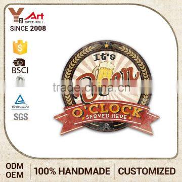 2016 New Coming Wall Mount Iron Wall Hanging Beer Images Happy Hour Customized                        
                                                Quality Choice