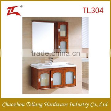 Wall-mount Hotel Furniture Classic Modern Bathroom Vanity Cabinet with Solf-closing Draw