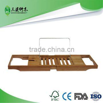 Easy Clean bamboo bathtub caddy