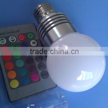 5w e27 remote control 16 color rgb led bulb light