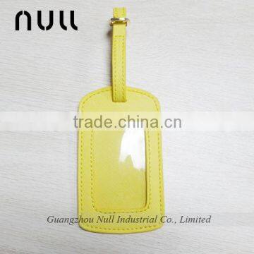 portable handmade genuine leather luggage tag