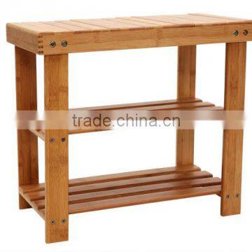 Long bamboo shoes changing bench