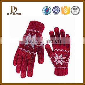 Custom logo design warm multi-function women's smartphone glove