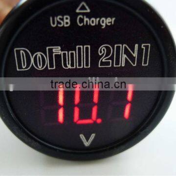 5V 2A USB output Red LED Digital Tube Digital Volt meter Monitor