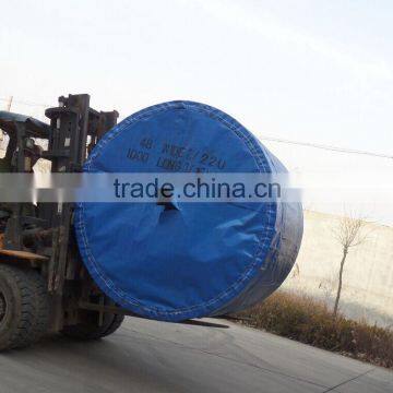 Transporting larger rock and recycled asphalt Chevron conveyor belt