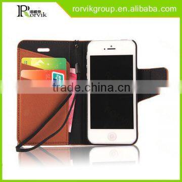 High Quality Flip Phone Protective Case Cross Pattern Cover Wallet Case for Iphone 5 5S SE With Card Slot photo-2