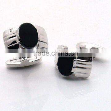 Classic Black Agate Men's Cufflinks