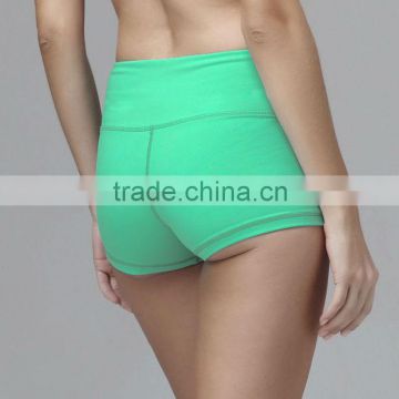 Womens wholesale atheletic wear gym tight shorts of plain color