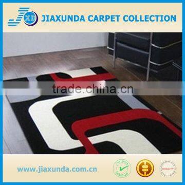 Geometric design cut pile hand tufted anti-slip area rug for living room