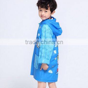 Children Cute Flower Cartoon Rain Coat Baby Hooded Raincoat Kids Rainwear