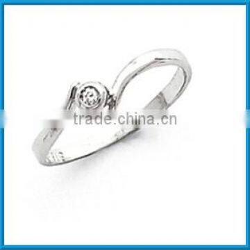Fashion Highly Polished AA White Gold Diamond Wedding Ring