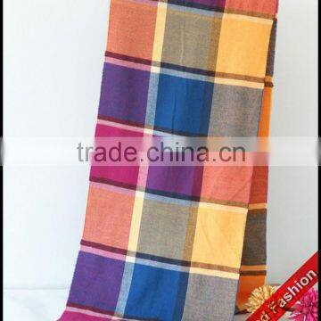 Fashionable comfortable soft scarf pashmina for men, Mens checked pashmina scarf