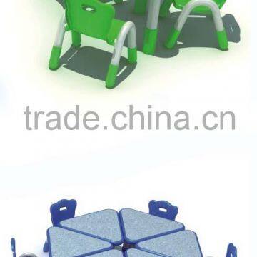 Kids Plastic Adjustable Height Table and Chair Nursery School Furniture
