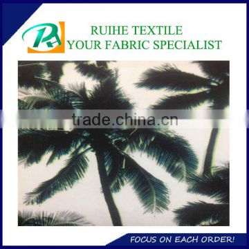 100% polyester fabric/ printed peach skin fabric for beach shorts