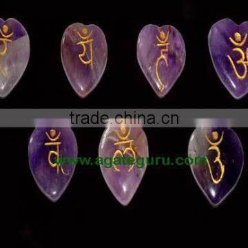 Amethyst Engraved Sanskrit; Wholesaler Manufacturer