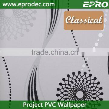 Gold supplier modern vinyl project wall paper for bedroom walls