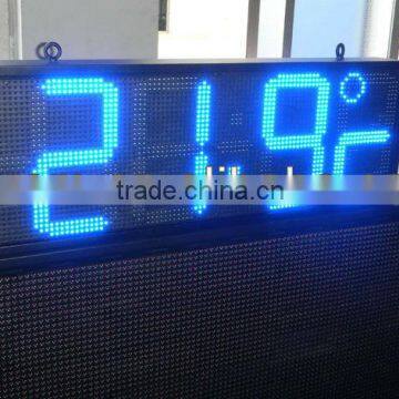 10 inches 25"led time /temperature/humidity sign/ led digit tube display