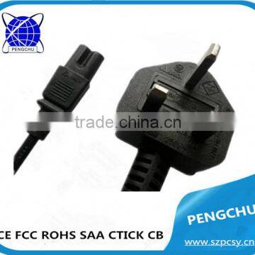 British Standard Electric Power Cable UK Plug 3 Pin AC Power Cord