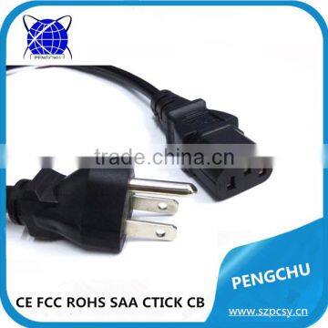 US AC cord/US desktop power supply cable