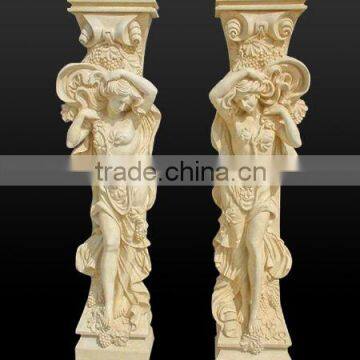 SKY-002 Decorative Greek Marble Antiqure Stone Wedding Pillars columns