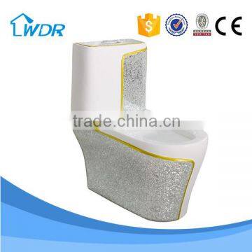 Design new innovative products 2015 paste glass gold toilet