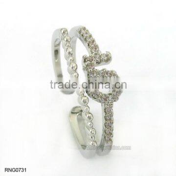 Five Anniversary Diamond Ring Antique Copper Split Rings For Women