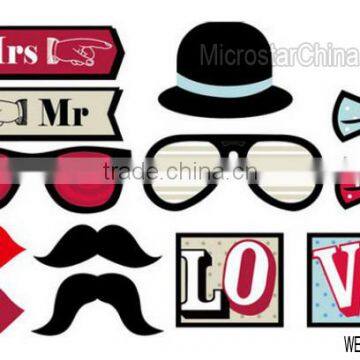 13 piece MR AND MRS love theme party booth props for Valentine's Day