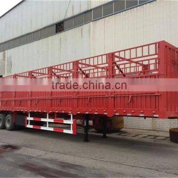 Hot Sale quality tri-axle 40 feet flatbed dropside trailer for transportation