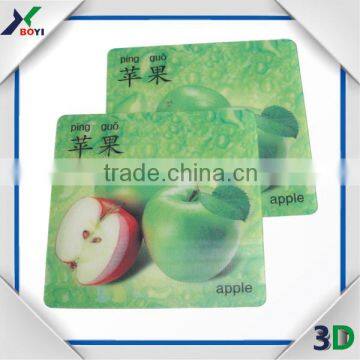 High Definition Custom Printing 3D Lenticular Placemat/3D Lenticular Coaster
