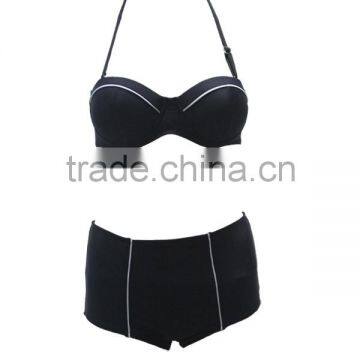 black n white 2 pcs young girl sexy bikini