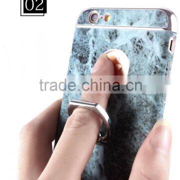 2016 With Ring Kickstand Luxury 3 in 1 Hard PC Marbling Phone Case Cover For IPhone 5S SE 6 6S Marble Checked Pattern Phone Case
