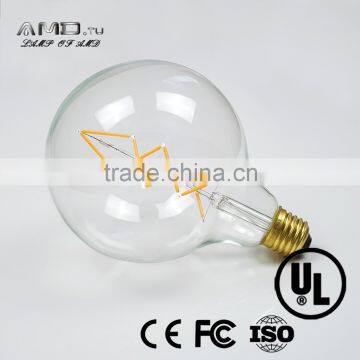Buy Led Filament Lamp G125 2/4//5/6/8W Amber Glass 8W Filamento Warm Light photo-2