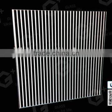 Line Style Ceramic Silkscreen Glass, Railing Glass, Barrier Glass, Partition Glass