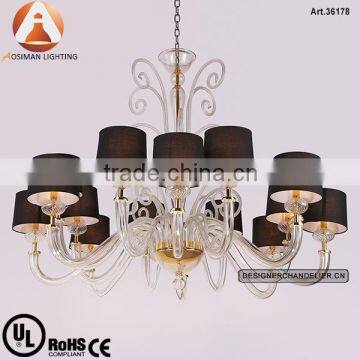 14 Light Modern Murano Glass Chandelier