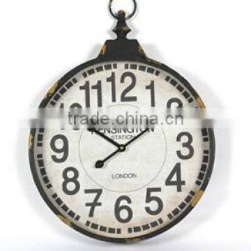 wrought iron wall clock