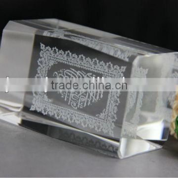 Fashionable hot-sale 3d crystal laser cube for mideast gifts