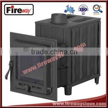 Wood sauna stove with high temperature resistant glass