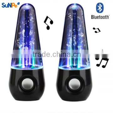 Mini Wireless Bluetooth Tower Water Dancing Speaker With Led Light Show For Smart Phone Tablet PC