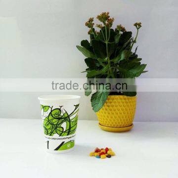 7 oz eco friendly hot sale take away drink cup double PE wall paper cups