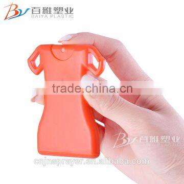 T-Shirt shape 15ml perfume bottles /bulk travel size bottles/refillable pocket credit card spray perfume bottles