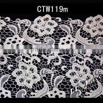 Fashion fabric embroidery lace in guangzhou wholesale CTW119m