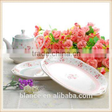 rose oral plate in embossed lace design