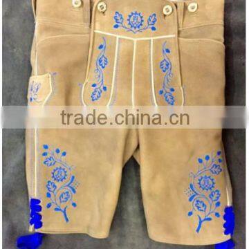 German Bavarian Oktoberfest Trachten Men Short Kurze LederhoseTraditional