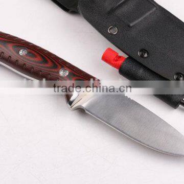 OEM Stainless Steel Handle Material and Hunting Knife Application survival knife with fire starter