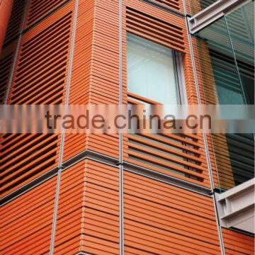 Adjustable Terracotta louver, Fixed Louver outside of glass wall, Exterior Curtain Wall Facade Terracotta Baguette Stick