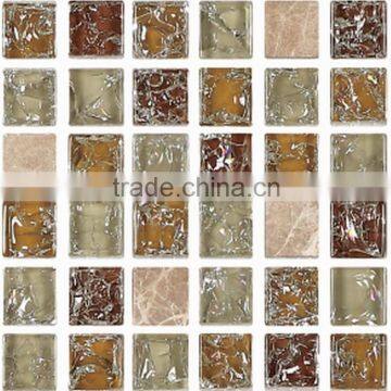 cheap glass crack series mosaic tile for home interior decoration /wallpapers(PMG15L010)