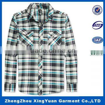 Spring/Winter hot sale mens casual brushed plaids check flannel shirts