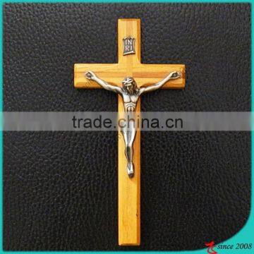 Wood Inspired Bronze Wall Cross Crucifix Jesus Christ photo-4
