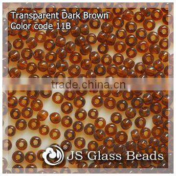 High Quality Fashion JS Glass Seed Beads - 11B# Brown Transparent Rocailles Beads For Garment & Jewelry