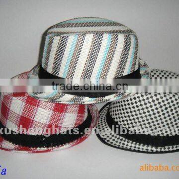 2012fashion paper straw fedora hat